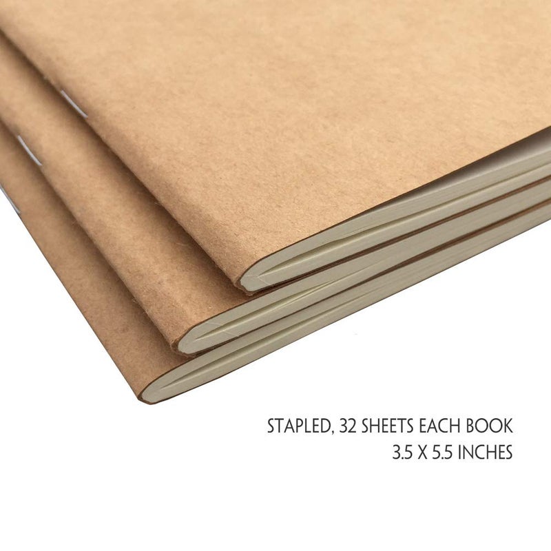 newestor Dotted Notebook Journal, Pocket 3.5 x 5.5 Memo Book - Thick Dot Grid Paper - Total 192 Sheets / 384 Pages - Image 4